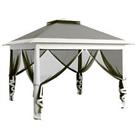 Outsunny Pop Up Gazebo Height Adjustable Canopy Tent w/ Carrying Bag Refurbished