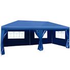 Outsunny 3m x 6m Pop Up Gazebo Party Tent Canopy Marquee with Storage Bag Blue