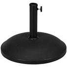 Outsunny Parasol Base Grand Round Weight Steel Black 49cm Patio Outdoor