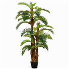 Outsunny Artificial Palm Plant Fake Tree for Home Office, 150cm