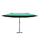 Outsunny 4.6M Garden Patio Umbrella Canopy Parasol Sun Shade w/ Base Dark Green