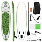 HOMCOM 10ft Inflatable Surfing Board W/ Paddle, Fix Bag, Air Pump, Fin, Backpack