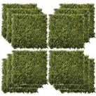Outsunny 12PCS Artificial Boxwood Panel 50cm x 50cm Faux Hedge Greenery Backdrop