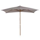 Outsunny 2 x 3(m) Wood Garden Parasol Sun Shade Patio Umbrella Canopy Light Grey