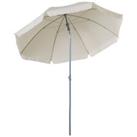 Outsunny 2.2m Tilt Garden Parasol Beach Umbrella Patio Sun Shade Cream White
