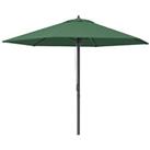 Outsunny 2.8m Patio Umbrella Parasol Outdoor Table Umbrella 6 Ribs Green
