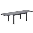 Outsunny Extendable Garden Table 10 Seater for Lawn Balcony and Backyard Grey