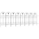 Outsunny Decorative Garden Fencing 8PCs 44in x 12.5ft Metal Border Edging