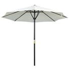 Outsunny Outdoor Market Table 3(m) Parasol Umbrella Sun Shade with 8 Ribs, Cream