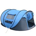 Outsunny Camping Tent Dome Pop-up Tent with Windows for 4-5 Person Sky Blue