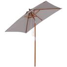 Outsunny Patio Umbrella Market Parasol Outdoor Sunshade 6 Ribs Refurbished