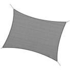 Outsunny 4x3m Sun Shade Sail Rectangle HDPE Canopy UV Protection Refurbished