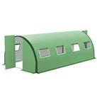 Outsunny Tunnel Greenhouse, Upgraded Structure, Hinged Doors, 6 x 3(m), Green