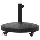 Outsunny 25kg Resin Patio Umbrella Base Parasol Stand Weight Deck w/ Wheels