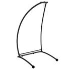Outsunny Hammock Chair Stand with Metal Frame C Shape Hammock Stand Only, Black