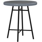 Outsunny PE Rattan Side Table for Indoor, Outdoor, Balcony, Patio, Grey