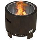 Outsunny 45cm Smokeless Wood Burning Firepit Metal Fire Pit, Black