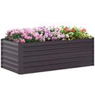 Outsunny Galvanised Steel Outdoor Raised Bed w/ Reinforced Rods Refurbished