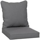 Outsunny One-piece Outdoor Back and Seat Cushion for Garden, Charcoal Grey Used
