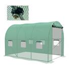 Outsunny Polytunnel Green House with Sprinkler System, Wide Door, 3 x 2m