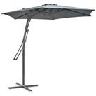 Outsunny 3m Cantilever Parasol with Easy Lever Crank Handle 6 Metal Ribs Grey