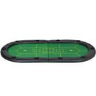 SPORTNOW Foldable Poker Mat, 10-Player Table Top with Cup Holders, Carry Bag