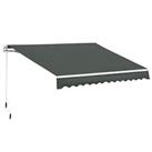 Outsunny 3.5M x 2.5M Manual Awning Canopy Retractable Sun Shade Refurbished