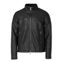 Firetrap Mens PU Jacket Leather Coat Top Zip Full - Not specified Regular