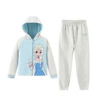 Character Kids Girls Jogging Set Infant Fleece Tracksuit Hooded Zip Elasticated - 7-8 Yrs Regular