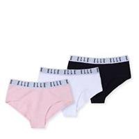 Elle 3 Pack of Hipster Briefs Youngster Girls Underclothes Stretch Elasticated - 10-11 Yrs Regular