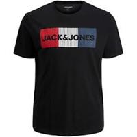 Jack and Jones Mens Logo T Shirt Plus Size Regular Fit Tee Top Short Sleeve Crew - 3XL Plus