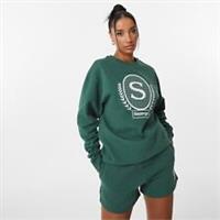 Slazenger Womens Vintage Sweatshirt Crew Sweater T Shirt Top Jumper Pullover - 8 (XS) Regular