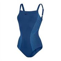 Speedo Womens Crystal Lux Shape One Piece Pool Beach Swimsuit Swimwear - 34 Regular