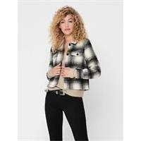 Only Womens Lou Check Jacket Outerwear Shackets - 8 Regular