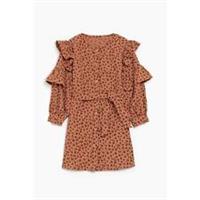 Be You Girls Leopard Frill Dress Brown Mini - 5-6 Yrs Regular