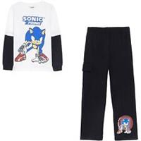 Sonic Boys Long Sleeveleeve T-ShirtJogger Closed Hem Jersey Jogging Bottoms - 5-6 Yrs Regular