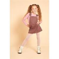 Be You Girls Animal Print Pinafore And T-Shirt Set Burgundy Multi Dress - 5-6 Yrs Regular