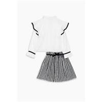 Be You Girls Frill Top And Skirt Set White black 1/4 Zip Fleece - 2-3 Yrs Regular