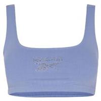 Reebok Womens Cl Sprkle Bra Low Impact Sports Training Fitness Gym Crop Tops - XL Regular