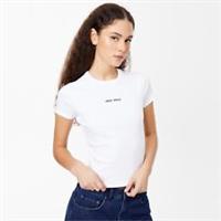 Jack Wills Womens Longline Baby T-Shirt Slim Fit Crew Neck Lightweight - 8 Regular