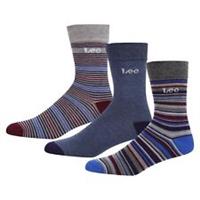 Lee Mens Socks 3 Pack Crew - 5-8 Regular