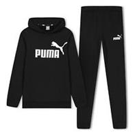 Puma Kids Logo Hooded Sweat Suit B Fleece Tracksuit Sports Casuals - 7-8 Regular