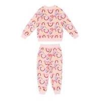 Miso Girls Rainbow Velour Pyjama Set Long Sleeve - 3-4 Years Regular