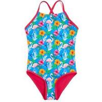 Threadbare Kids Prtd St Flr One Piece Pool Beach Swimsuit Swimwear - 5/6 Regular