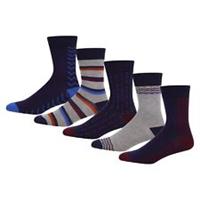 Lee Kids Gft Socks 5pk Crew - Mens 5-8 Regular