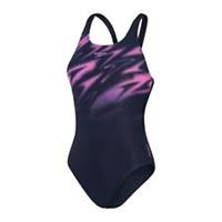 Speedo Womens Hyprbm Msbk One Piece Pool Beach Swimsuit Swimwear - 30 Regular