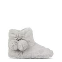 Linea Womens Pom Slippers Boot Booties