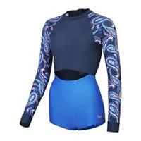 Speedo Womens Lslvssuxtrleg One Piece Pool Beach Swimsuit Swimwear - 10 Regular
