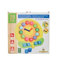 Wooden Games Unisex Clock Edctn Kids Pre-school Toy