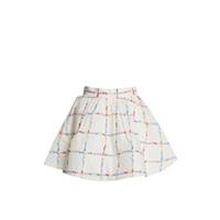 Collective The Label Womens Grid Picnic Floral Pleated Mini Skirt - 12 Regular